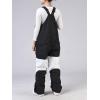 imageGS SNOWING Womens Snow Bibs Ski Pants Waterproof Windproof Insulated Ripstop Snowboarding Overalls for Winter SportBlack