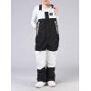 imageGS SNOWING Womens Snow Bibs Ski Pants Waterproof Windproof Insulated Ripstop Snowboarding Overalls for Winter SportBlack