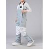imageGS SNOWING Womens Snow Bibs Ski Pants Waterproof Windproof Insulated Ripstop Snowboarding Overalls for Winter SportGrey