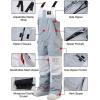 imageGS SNOWING Womens Snow Bibs Ski Pants Waterproof Windproof Insulated Ripstop Snowboarding Overalls for Winter SportGrey