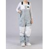 imageGS SNOWING Womens Snow Bibs Ski Pants Waterproof Windproof Insulated Ripstop Snowboarding Overalls for Winter SportGrey