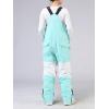 imageGS SNOWING Womens Snow Bibs Ski Pants Waterproof Windproof Insulated Ripstop Snowboarding Overalls for Winter SportIce Blue