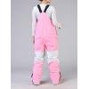 imageGS SNOWING Womens Snow Bibs Ski Pants Waterproof Windproof Insulated Ripstop Snowboarding Overalls for Winter SportPink