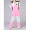 imageGS SNOWING Womens Snow Bibs Ski Pants Waterproof Windproof Insulated Ripstop Snowboarding Overalls for Winter SportPink