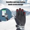 imageMen and Women Ski Gloves Winter Waterproof Windproof Outdoor Sport Snow Skiing GlovesBlack