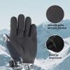 imageMen and Women Ski Gloves Winter Waterproof Windproof Outdoor Sport Snow Skiing GlovesBlack