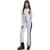 imageALSOGO Womens Insulated Snow Pants Waterproof Windproof Ski Bib Overalls Winter Snowboarding Pants Keep Warm Comfy02white