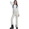imageALSOGO Womens Insulated Snow Pants Waterproof Windproof Ski Bib Overalls Winter Snowboarding Pants Keep Warm ComfyBeige