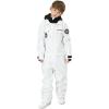 imageGS SNOWING Boys Girls Snowsuit One Piece Ski Suit Waterproof Snowboard Overalls Jumpsuits for WinterWhite