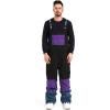 imageGS SNOWING Women and Men Ski Pants Snow Overalls Waterproof Snowboard Insulated Bibs for Couple851purple