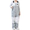 imageGS SNOWING Womens Snow Bibs Ski Pants Waterproof Windproof Insulated Ripstop Snowboarding Overalls for Winter SportGrey