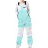 imageGS SNOWING Womens Snow Bibs Ski Pants Waterproof Windproof Insulated Ripstop Snowboarding Overalls for Winter SportIce Blue