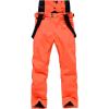 imageMens and Womens Insulated Ski Snow Pants Waterproof Windproof Snowboard Suspender Orange XL