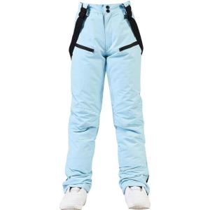 imageALSOGO Womens Snow Pants Waterproof Windproof Insulated Snowboarding Ski Bibs with Detachable SuspendersBlue