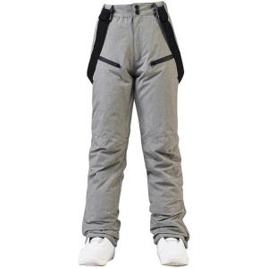 imageALSOGO Womens Snow Pants Waterproof Windproof Insulated Snowboarding Ski Bibs with Detachable SuspendersGrey