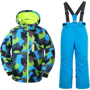 imageBoys Ski Jacket and Pants Snow Insulated Suit Windproof ampamp WaterproofBlue