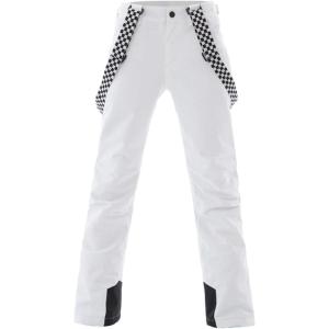 imageGS SNOWING Womens Insulated Snow Pants Waterproof Windproof Snowboard Ski Bibs with Detachable SuspendersWhite