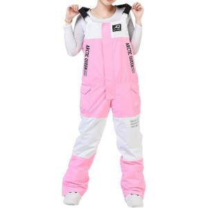 imageGS SNOWING Womens Snow Bibs Ski Pants Waterproof Windproof Insulated Ripstop Snowboarding Overalls for Winter SportPink