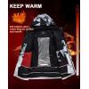imageGS SNOWING Mens Jacket and Pants Set Insulated Waterproof Waterproof Snowboard Snowsuits for Snow Sport03black