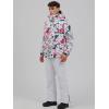imageGS SNOWING Mens Jacket and Pants Set Insulated Waterproof Waterproof Snowboard Snowsuits for Snow Sport05white