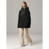 imageGS SNOWING Women and Men Pullover Hooded Insulated Ski Jacket Windproof Winter Warm Snow Coat for CoupleBlack