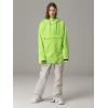 imageGS SNOWING Women and Men Pullover Hooded Insulated Ski Jacket Windproof Winter Warm Snow Coat for CoupleFluorescent Green