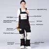 imageGS SNOWING Womens Snow Bibs Waterproof Insulated Snowboard Overalls Winter Warm Ski PantsBlack