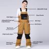 imageGS SNOWING Womens Snow Bibs Waterproof Insulated Snowboard Overalls Winter Warm Ski PantsBrown