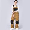 imageGS SNOWING Womens Snow Bibs Waterproof Insulated Snowboard Overalls Winter Warm Ski PantsBrown
