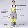 imageGS SNOWING Womens Snow Bibs Waterproof Insulated Snowboard Overalls Winter Warm Ski PantsGrey