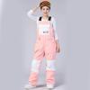 imageGS SNOWING Womens Snow Bibs Waterproof Insulated Snowboard Overalls Winter Warm Ski PantsPink