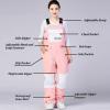 imageGS SNOWING Womens Snow Bibs Waterproof Insulated Snowboard Overalls Winter Warm Ski PantsPink