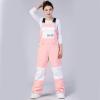 imageGS SNOWING Womens Snow Bibs Waterproof Insulated Snowboard Overalls Winter Warm Ski PantsPink