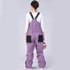 imageGS SNOWING Womens Snow Bibs Waterproof Insulated Snowboard Overalls Winter Warm Ski PantsPurple