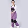 imageGS SNOWING Womens Snow Bibs Waterproof Insulated Snowboard Overalls Winter Warm Ski PantsPurple