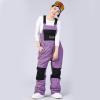 imageGS SNOWING Womens Snow Bibs Waterproof Insulated Snowboard Overalls Winter Warm Ski PantsPurple