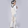 imageGS SNOWING Womens Snow Bibs Waterproof Insulated Snowboard Overalls Winter Warm Ski PantsWhite
