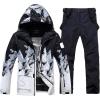 imageGS SNOWING Mens Jacket and Pants Set Insulated Waterproof Waterproof Snowboard Snowsuits for Snow Sport03black