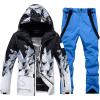 imageGS SNOWING Mens Jacket and Pants Set Insulated Waterproof Waterproof Snowboard Snowsuits for Snow Sport03blue