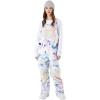 imageGS SNOWING Womens Ski Bib Pants Insulated Waterproof Snow Winter Warm Outdoor Snowboard OverallsColorful1