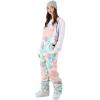 imageGS SNOWING Womens Ski Bib Pants Insulated Waterproof Snow Winter Warm Outdoor Snowboard OverallsColorful2