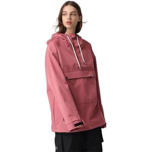 imageGS SNOWING Women and Men Pullover Hooded Insulated Ski Jacket Windproof Winter Warm Snow Coat for CoupleBean Red