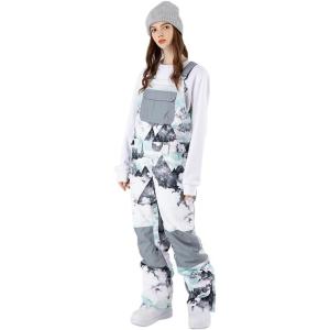 imageGS SNOWING Womens Ski Bib Pants Insulated Waterproof Snow Winter Warm Outdoor Snowboard OverallsMountain