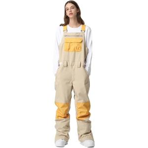 imageWomens Ski Pants Waterproof Insulated Snow Bibs Overalls