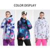 imageGS SNOWING Womens Ski Jackets Snowboard Coats Windproof Waterproof Insulated Warm Winter Mountain Hooded Jacket with Belt076