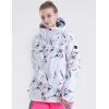 imageGS SNOWING Womens Ski Jackets Snowboard Coats Windproof Waterproof Insulated Warm Winter Mountain Hooded Jacket with Belt077
