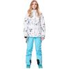 imageGS SNOWING Womens Ski Jackets Snowboard Coats Windproof Waterproof Insulated Warm Winter Mountain Hooded Jacket with Belt077
