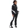 imageGS SNOWING Womens Ski Jackets Snowboard Coats Windproof Waterproof Insulated Warm Winter Mountain Hooded Jacket with BeltBlack