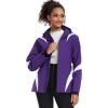 imageGS SNOWING Womens Ski Jackets Snowboard Coats Windproof Waterproof Insulated Warm Winter Mountain Hooded Jacket with BeltPurple