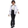 imageGS SNOWING Womens Ski Jackets Snowboard Coats Windproof Waterproof Insulated Warm Winter Mountain Hooded Jacket with BeltWhite